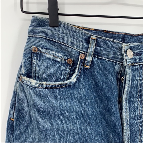 Agolde Riley High Rise Straight Crop Jeans in Color Frequency size 25 - Picture 8 of 9